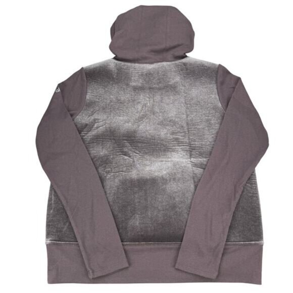 NWT ALO YOGA Luxe Long Sleeve Velour Hoodie Sweatshirt Size Small In Raisin - Picture 10 of 10